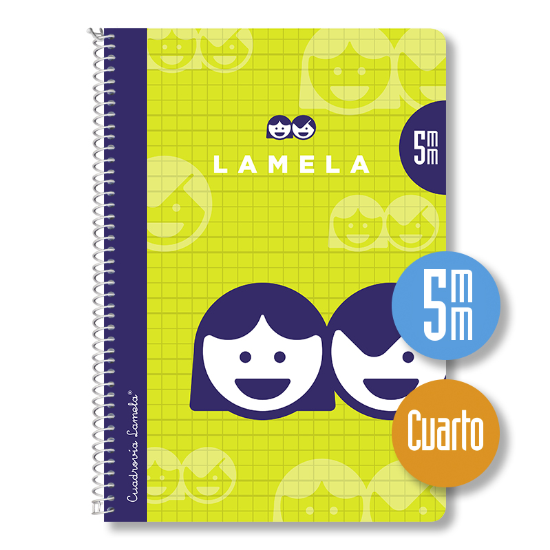 Cuaderno Básico Cuadrovía Lamela Cuarto 4 mm. 40 Hojas. Tapa Blanda  (8412855161263)